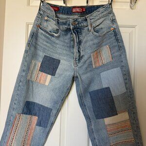 Lucky Brand Legend Patchwork Boy Mid Rise Relaxed Straight Big Break Jeans